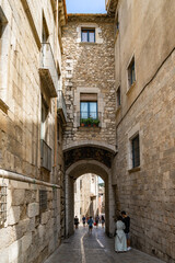 Cityscape of Girona in Catalonia, Spain.