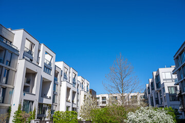 Fototapeta na wymiar Modern housing area seen in Berlin, Germany