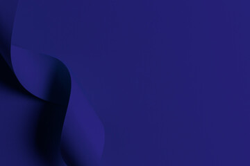 Abstract geometric shape blue color paper background