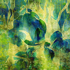 art floral grunge graphic background