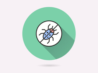 Virus icon for graphic and web design.