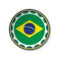 brazil flag label