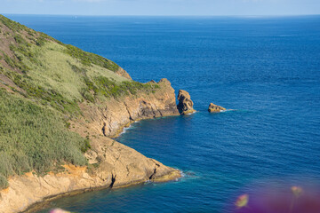 Walk on the Azores archipelago. Discovery of the island of Faial, Azores, Horta