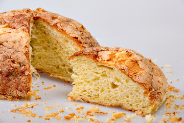 sliced bread on isolated background