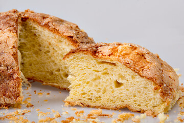 sliced bread on isolated background