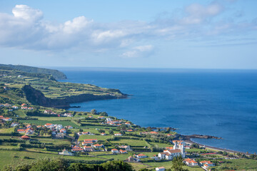 Fototapeta na wymiar Walk on the Azores archipelago. Discovery of the island of Faial, Azores, Horta
