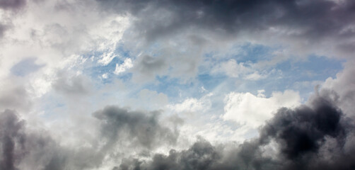 Naklejka na ściany i meble Copy space with white clouds on the sky background