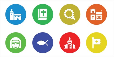 Fototapeta premium jesus icon set