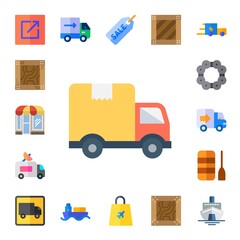 Modern Simple Set of shipping Vector flat Icons
