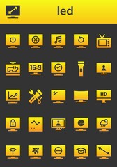 led icon set