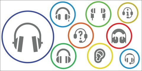 Modern Simple Set of hear Vector filled Icons