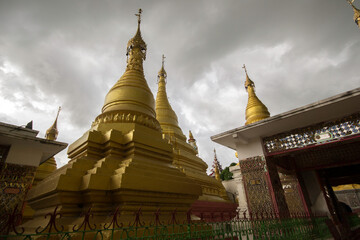 Fototapeta premium Mandalay, Myanmar - August 15th 2015 : an historic Buddhist monastery located near Mandalay Hill, Mandalay Region, Myanmar