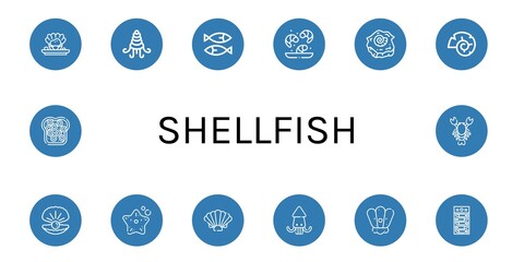 shellfish icon set