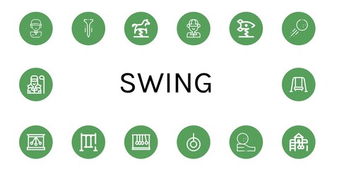 swing simple icons set