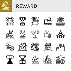 Set of reward icons