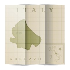 Abruzzo paper map