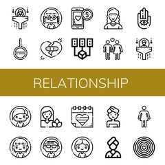 relationship icon set