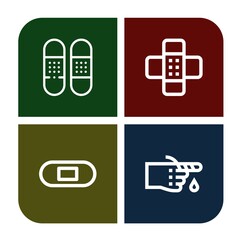 Set of bandage icons