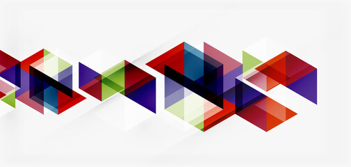 Geometric abstract background, mosaic triangle and hexagon shapes. Trendy abstract layout template for business or technology presentation, internet poster or web brochure cover, wallpaper