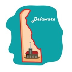 delaware state map with immanuel episcopal church