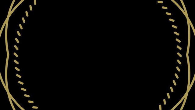 Graphic design that rotates in the center and increases the size, to cover the entire background and disappear, composed of various colors, in 16: 9 video format.