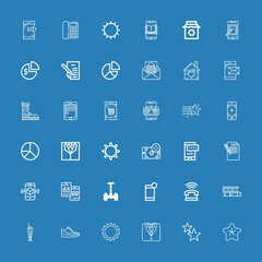 Editable 36 trendy icons for web and mobile