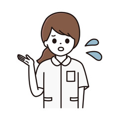 案内をする看護師