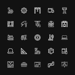 Editable 25 engineering icons for web and mobile