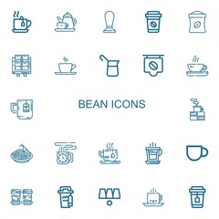 Editable 22 bean icons for web and mobile