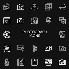 Editable 22 photograph icons for web and mobile