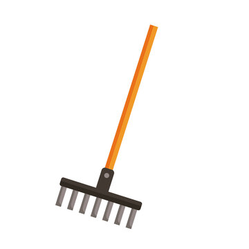 rake tool detail style icon vector design