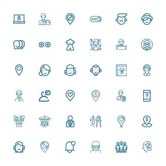 Editable 36 user icons for web and mobile