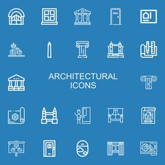 Editable 22 architectural icons for web and mobile