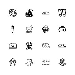 Editable 16 attack icons for web and mobile