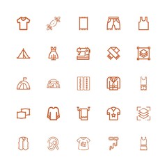 Editable 25 textile icons for web and mobile