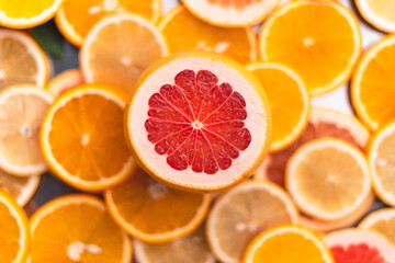 Fruit Grapefruiton white background