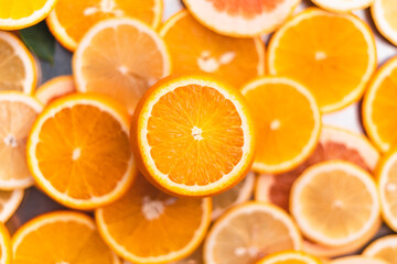 Fruit orange on white background