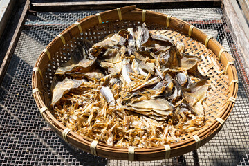 drying fish is process to preserving food. and processed fish into various products such as sun dried fish.