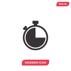 Stopwatch vector icon, simple sign for web site and mobile app.