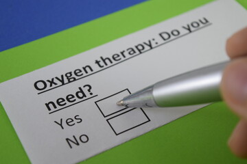 Obraz premium Questionnaire about health problem