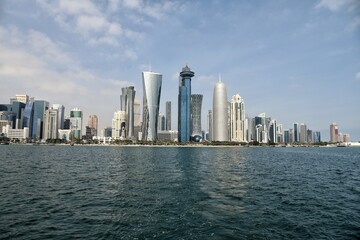 Fototapeta na wymiar doha qatar cityscape in blue hours,