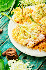 Fried elderberry flowers.