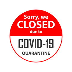 COVID-19 Corona Virus Warning Danger Caution Sign. Information Sign Virus Area Zone Red. Template For Public Places, Airports, Business.
