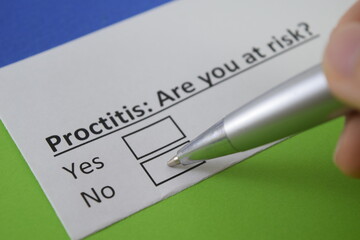 Obraz premium Questionnaire about health problem
