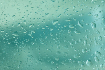 water drops on blue background