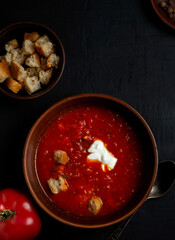tomato soup with sour cream
