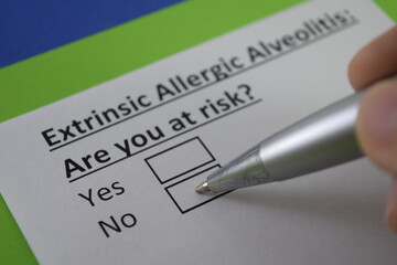 Obraz premium Questionnaire about health problem