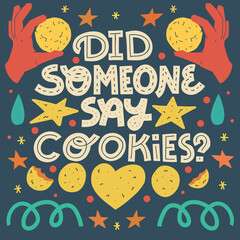 Did someone say cookies? - colorful square card