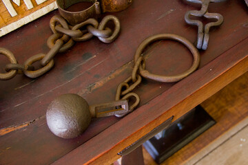 details of bananal sao pauloancient instruments of torture, used to torture slaves