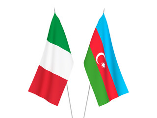 Italy and Republic of Azerbaijan flags